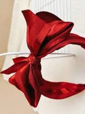 Red Bow Headband - satin type